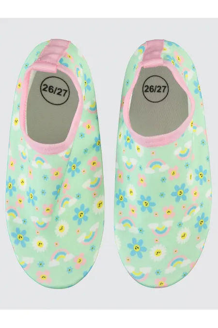 Chaussures de plage pour filles, pointures 26 à 30, couleur menthe - Emballage