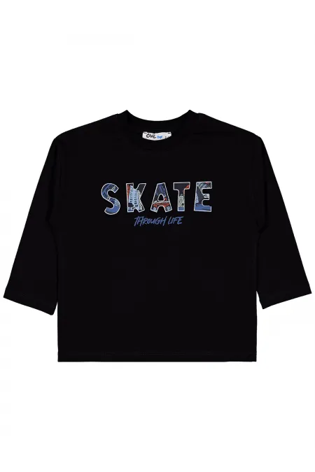 Erkek Çocuk Sweatshirt 2-5 Yaş Siyah - Paket