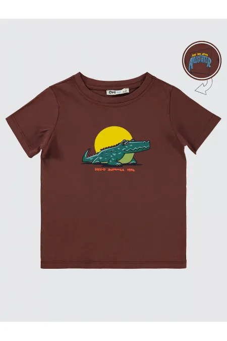 Lot de T-shirts marron pour garçons de 2 à 5 ans