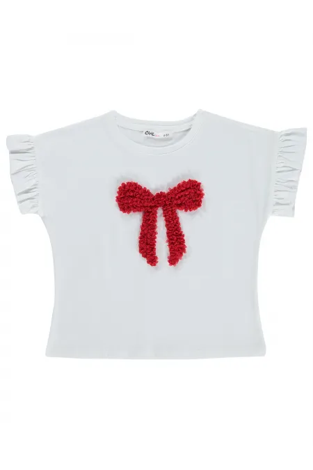 Girls' T-shirt, Ages 6-9, Off-White - Package