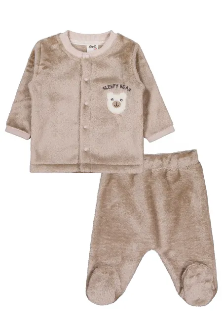 Baby Pajama Set 0-24 Months Soft Coffee - Package