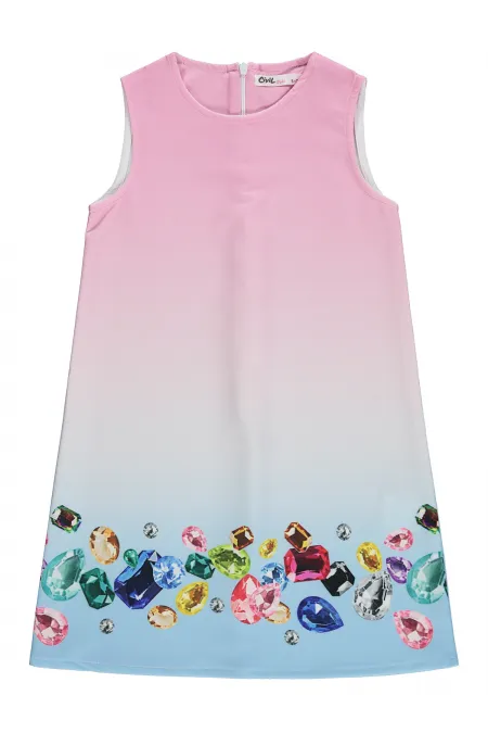 Kız Çocuk Jile ve Elbise 6-9 Yaş Ekru - Paket