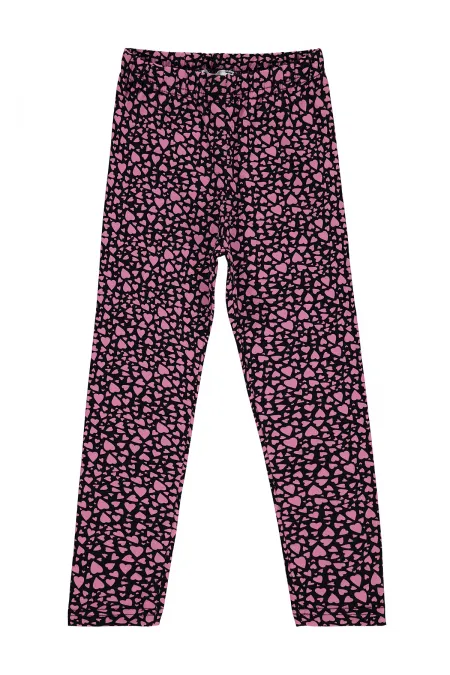 Leggings pour filles Km 6-9 ans Noir-Rose - Lot