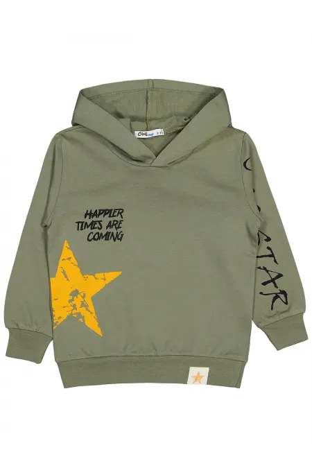 Erkek Çocuk Sweatshirt 2-5 Yaş Haki - Paket