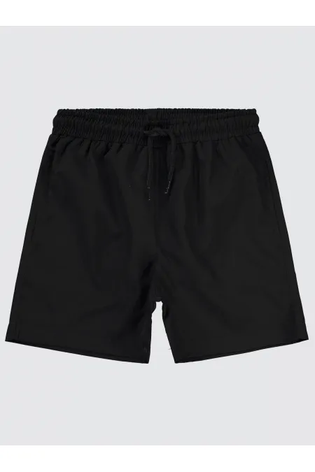 Erkek Çocuk Deniz Şort 6-9 Yaş Siyah - Paket