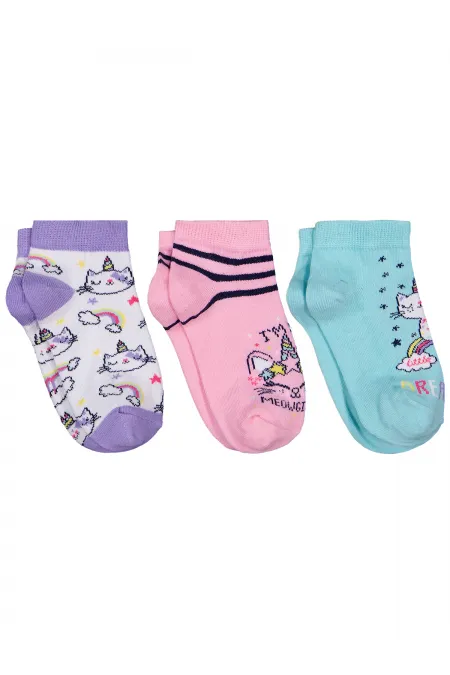 Kız Çocuk Patik Çorap 2-9 Yaş Standart - Paket