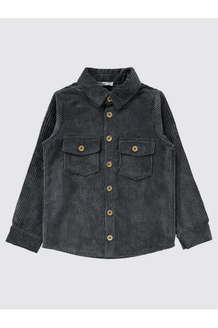 Erkek Çocuk Gömlek 10-13 Yaş Füme - Paket