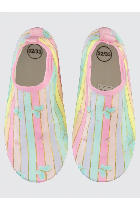 Chaussures de plage pour filles, pointures 31 à 35, couleur menthe - Emballage