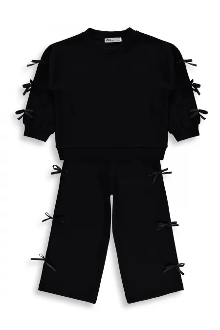 Ensemble de survêtement pour filles, 2-5 ans, noir - Lot