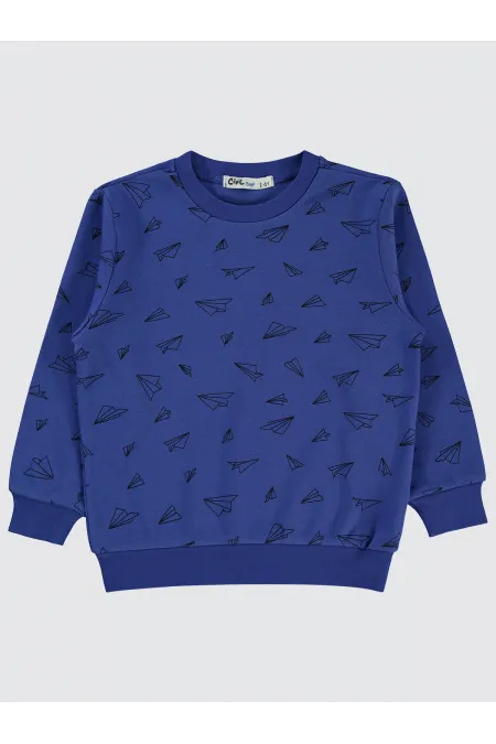 Erkek Çocuk Sweatshirt 2-5 Yaş Saks - Paket