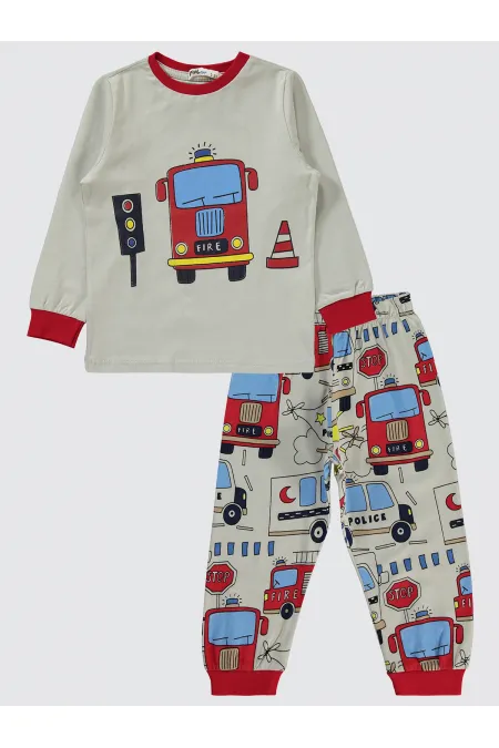 Ensemble pyjama garçon rouge 2-5 ans - Emballage