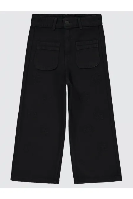 Kız Çocuk Pantolon 6-9 Yaş Siyah - Paket