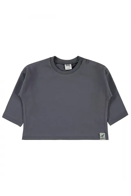 Bebek Sweatshirt 0-24 Ay Füme - Paket