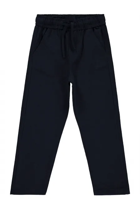 Pantalon garçon, 6-9 ans, bleu marine - Lot