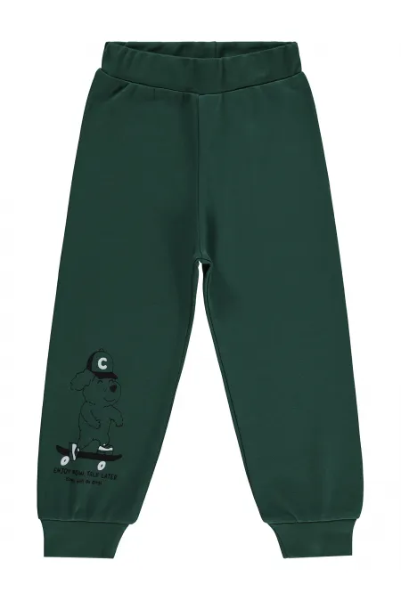 Pantalon de survêtement garçon Km 2-5 ans Vert pin - Lot