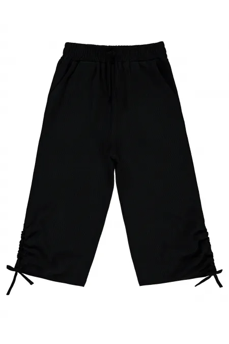 Kız Çocuk Pantolon 6-9 Yaş Siyah - Paket