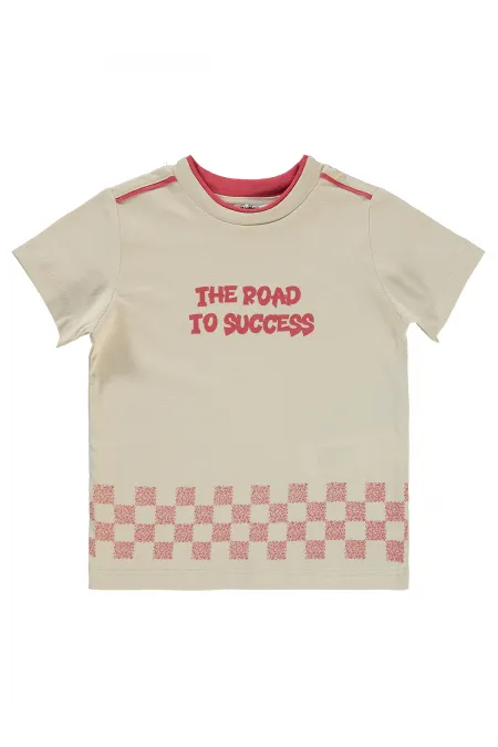 Boys T-Shirt 2-5 Years Old Light Claret Red - Package