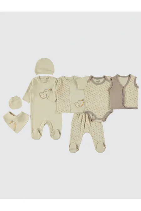 Baby Bodysuit Sets 0-24 Months Brown - Package