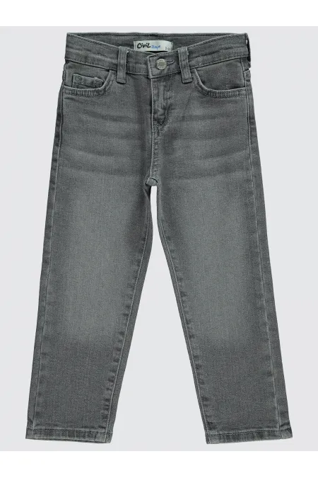 Erkek Çocuk Pantolon 2-5 Yaş Gri - Paket