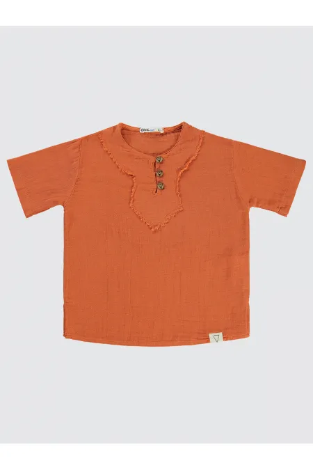Chemise garçon orange 6-9 ans - Paquet