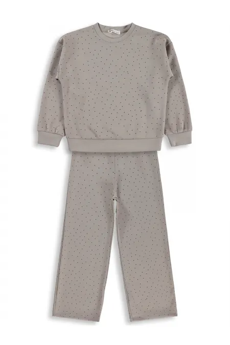 Ensemble de survêtement pour filles, 10-13 ans, beige - Lot