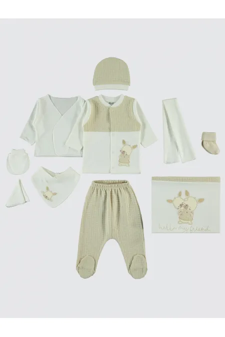 Baby Bodysuit Sets 0-24 Months Beige - Package