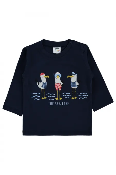 Bebek Sweatshirt 0-24 Ay Lacivert - Paket