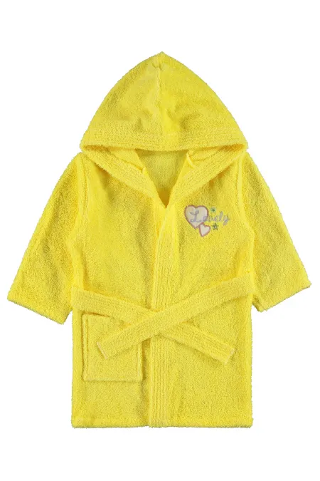 Peignoir jaune pour fille de 6 à 9 ans - Emballage