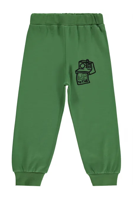 Pantalon de survêtement garçon, 2-5 ans, vert foncé - Lot