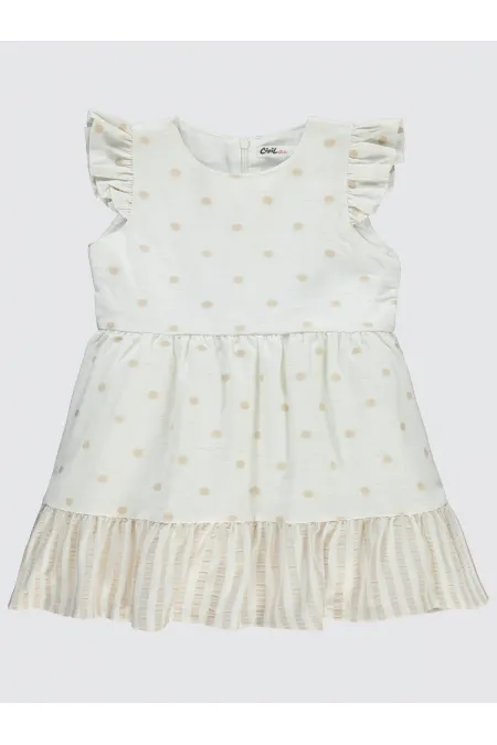 Ensemble gilet et robe beige pour fille de 2 à 5 ans - Emballage