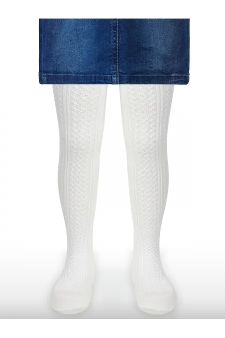 Kız Çocuk Külotlu Çorap 2-9 Yaş Ekru - Paket