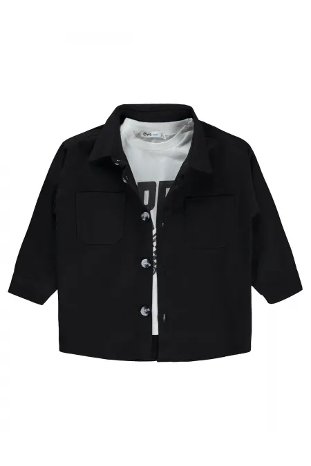 Boys' Shirt Set 2-5 Years Black - Package