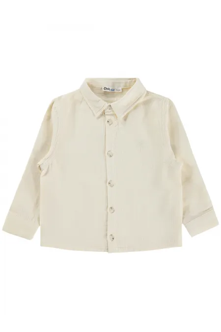 Boys' Shirt, Ages 2-5, Stone Color - Package