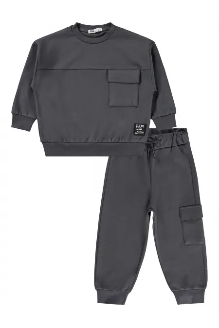 Ensemble de survêtement pour garçon, 2-5 ans, anthracite - Emballage