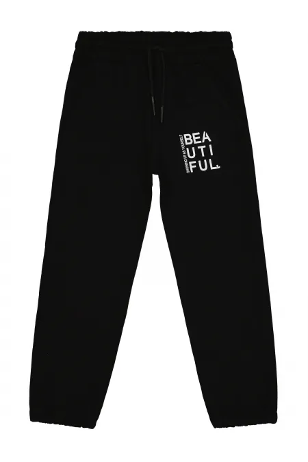 Girls Tracksuit Bottoms 6-9 Years Black - Pack