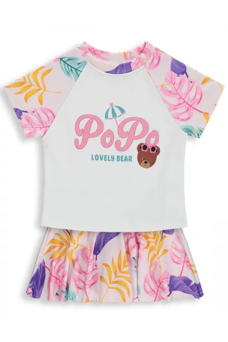 Kız Çocuk Mayo Set 6-13 Yaş Pembe - Paket