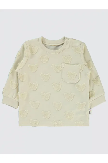 Bebek Sweatshirt 0-24 Ay Taş Rengi - Paket