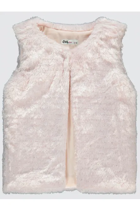 Kız Çocuk Yelek 2-5 Yaş Pembe - Paket