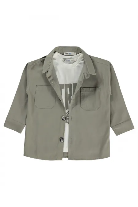 Boys' Shirt Set 2-5 Years Light Grey - Package