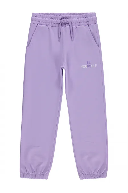 Pantalon de survêtement pour fille, 6-9 ans, lilas foncé - Lot