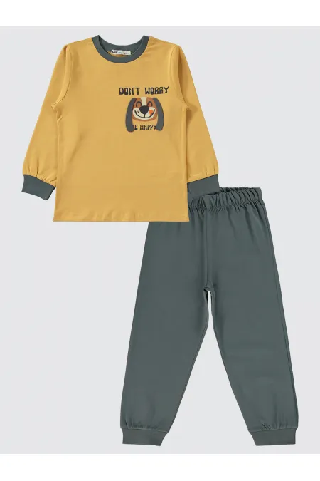 Erkek Çocuk Pijama Takımı 2-5 Yaş İndigo - Paket