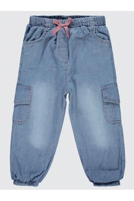 Kız Çocuk Pantolon 2-5 Yaş Açık Mavi - Paket