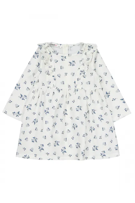 Kız Çocuk Jile ve Elbise 2-5 Yaş Ekru - Paket