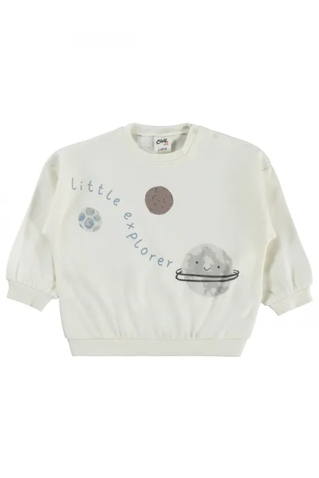 Bebek Sweatshirt 0-24 Ay Ekru - Paket