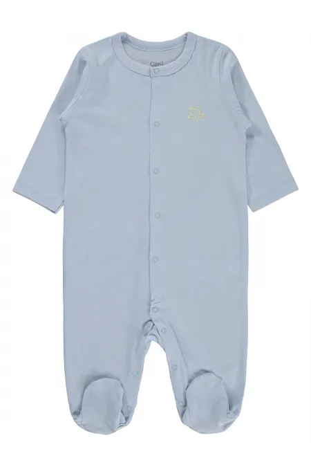 Grenouillère bébé 0-24 mois bleue - Emballage