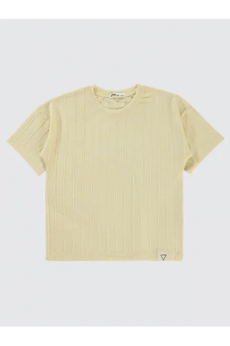 Boys T-Shirt 10-13 Years Old Stone Color - Pack