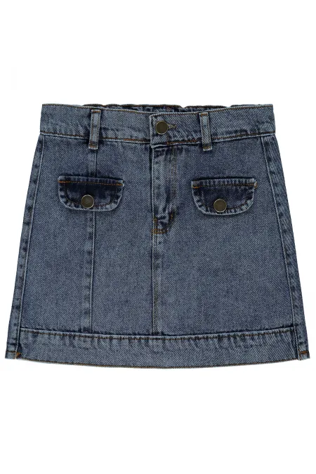 Kız Çocuk Etek 6-9 Yaş Mavi - Paket