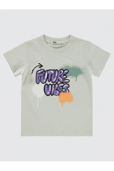 Boys T-Shirt 2-5 Years Old Light Gray - Pack