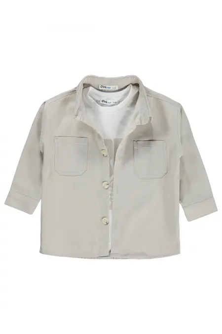 Ensemble chemise garçon 2-5 ans couleur pierre foncée - Emballage