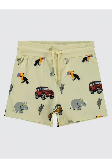 Short garçon 2-5 ans couleur pierre - Emballage